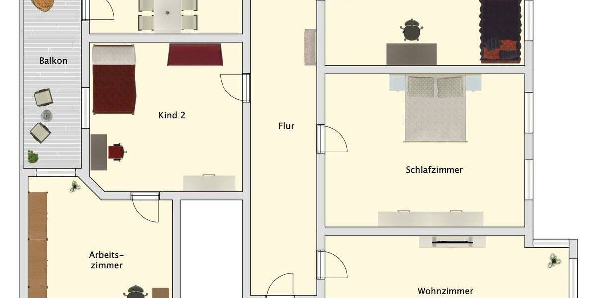 Etagenwohnung Wilhelmshaven Innenstadt - 5 Zimmer, 110 m&sup2;, 650&euro; | Angebot:26851799