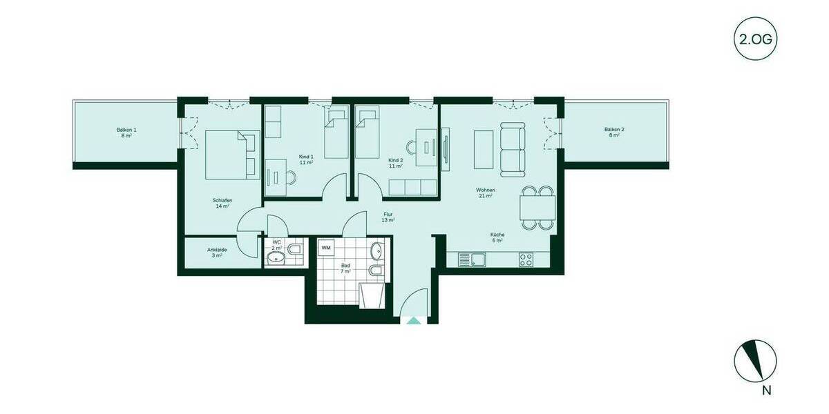 Etagenwohnung Zossen Finkenherd - 4 Zimmer, 93 m&sup2;, 399.900&euro; | Angebot:25996727