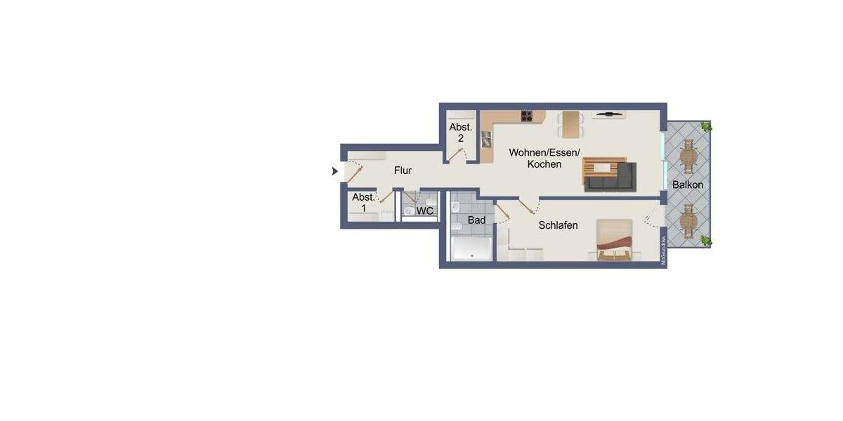 Etagenwohnung Gevelsberg - 2 Zimmer, 86 m&sup2;, 1.099&euro; | Angebot:22949231