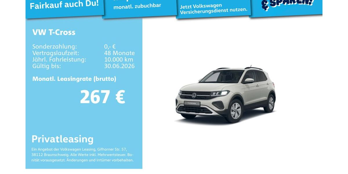 VW T-Cross 6.844 km 23.991 &euro; Mannheim 68309