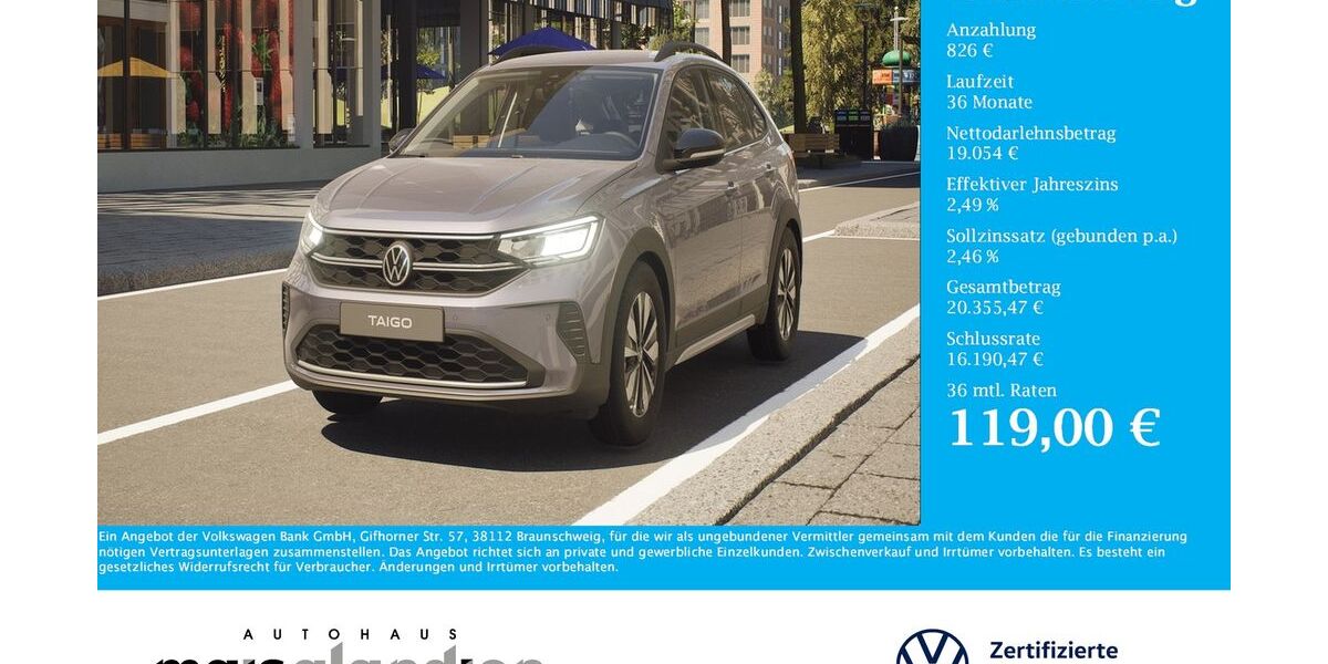 VW Taigo 7.200 km 19.880 &euro; Pronsfeld 54597