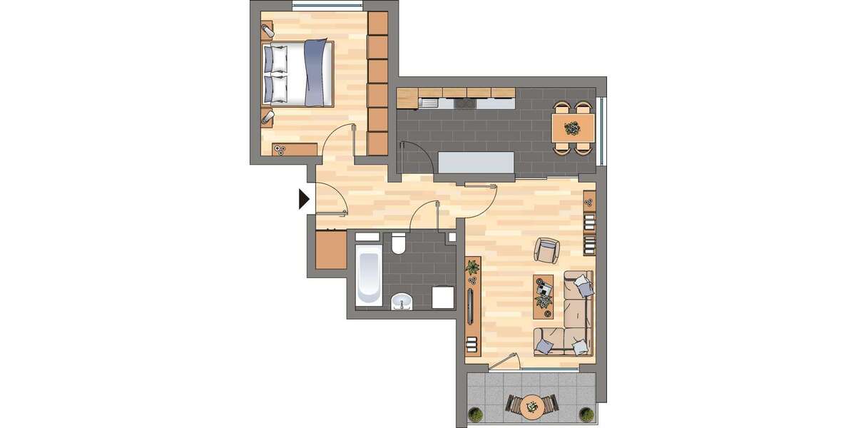 Etagenwohnung Bellheim - 2 Zimmer, 59 m&sup2;, 579&euro; | Angebot:25619176