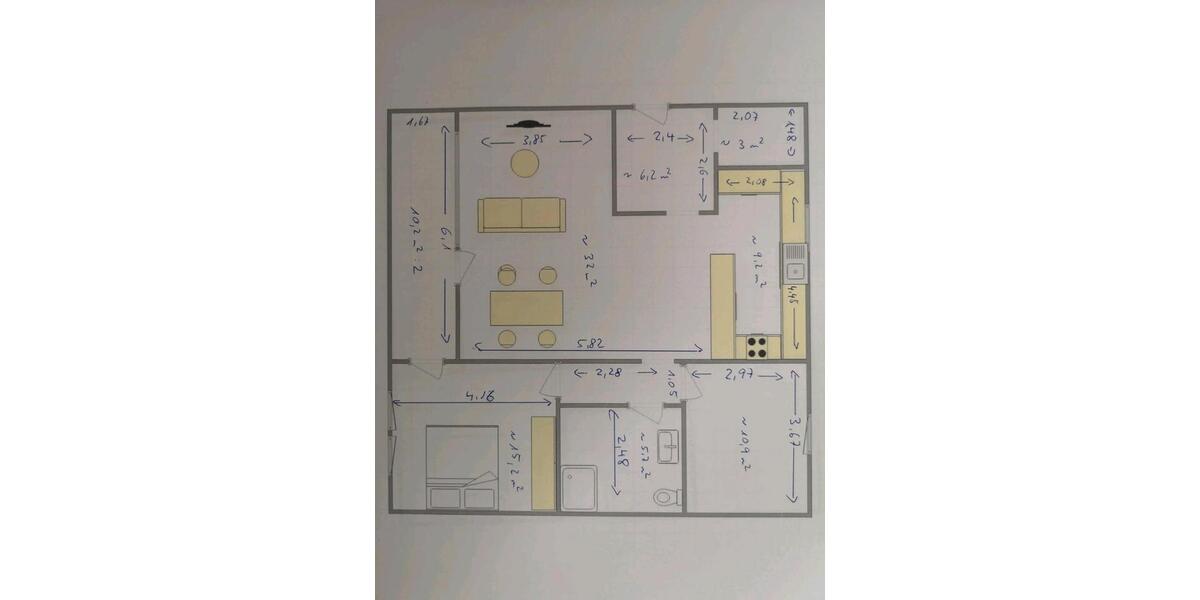 Etagenwohnung Rheinfelden (Baden) - 3.5 Zimmer, 87 m&sup2;, 300.000&euro; | Angebot:26975545