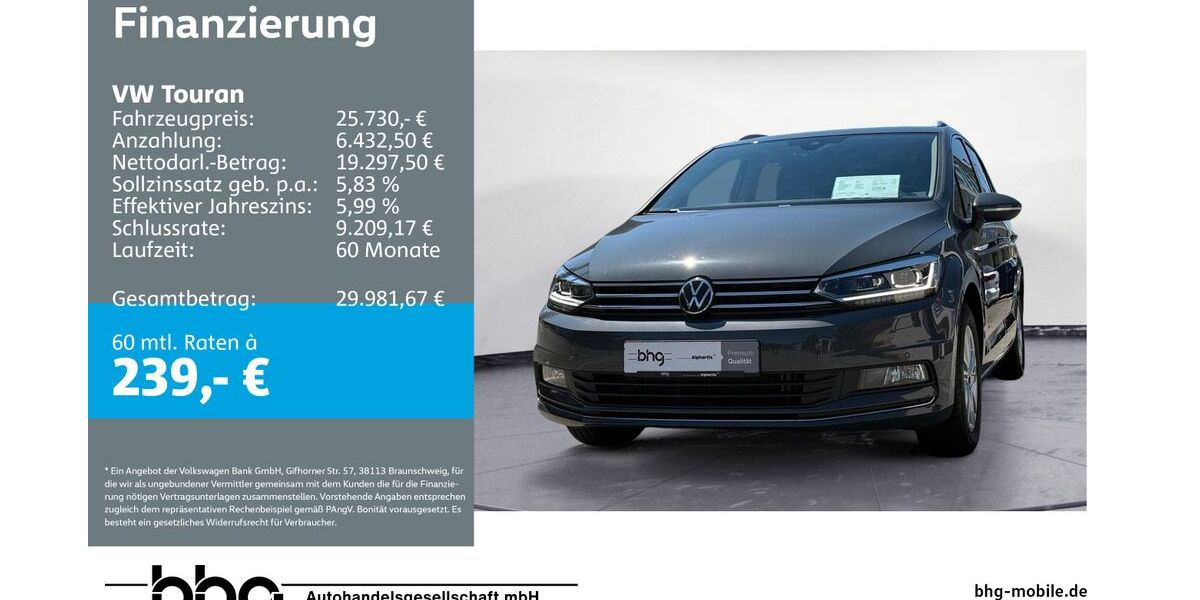 VW Touran 107.975 km 24.930 &euro; Metzingen 72555
