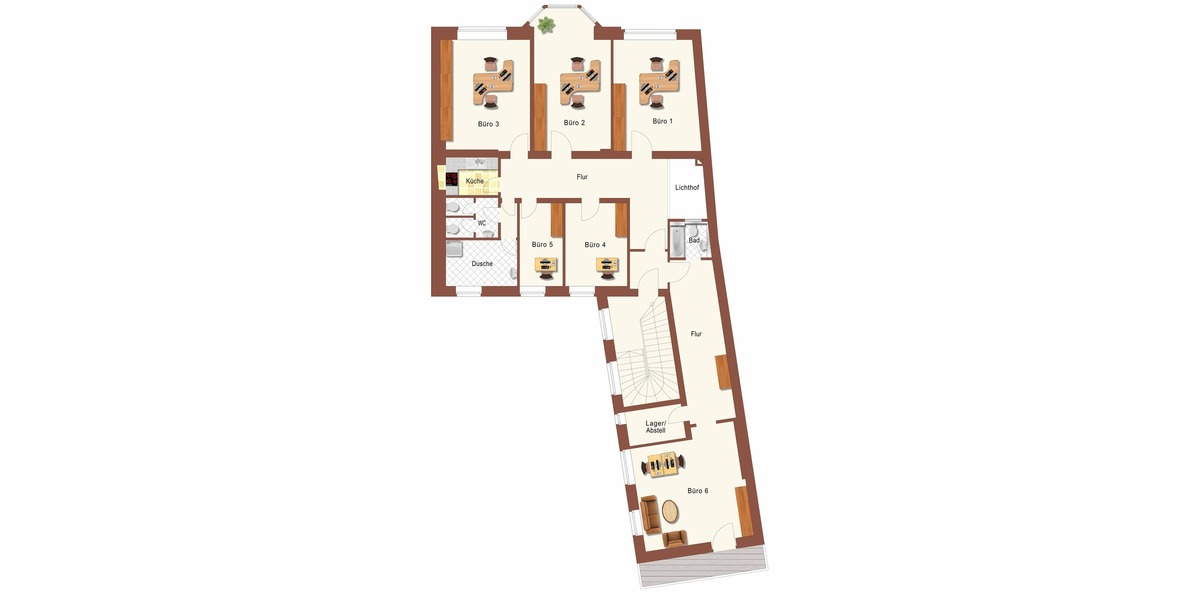 Repräsentatives Büro im Herzen der Stadt - Ideal für Rechtsanwaltskanzlei oder Dienstleistungspraxis - Gewerbeobjekt Mittweida | Angebot:18201268