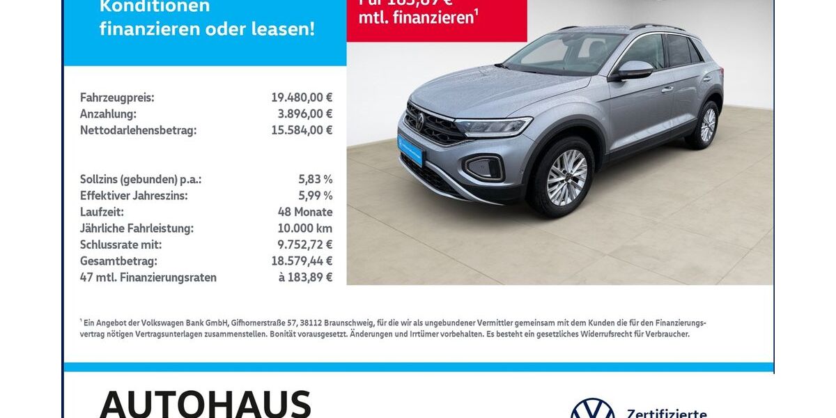 VW T-Roc 25.291 km 18.980 &euro; Bitterfeld-Wolfen 06749