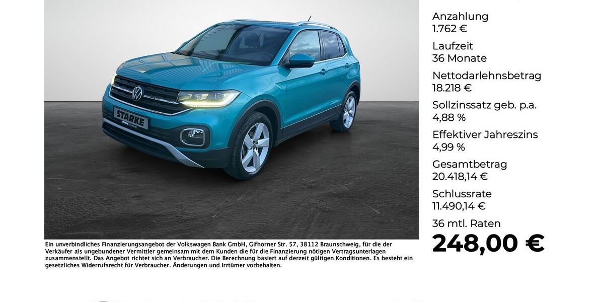 VW T-Cross 28.618 km 19.980 &euro; Georgsmarienhütte (Osnabrück) 49124