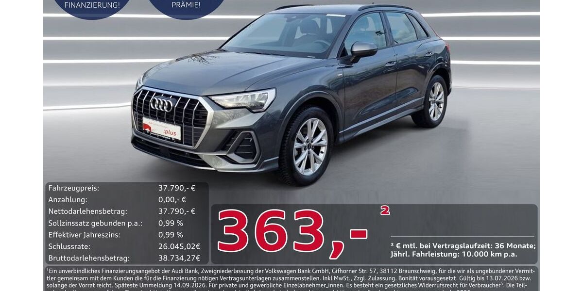 Audi Q3 28.786 km 36.490 &euro; Ingolstadt 85057