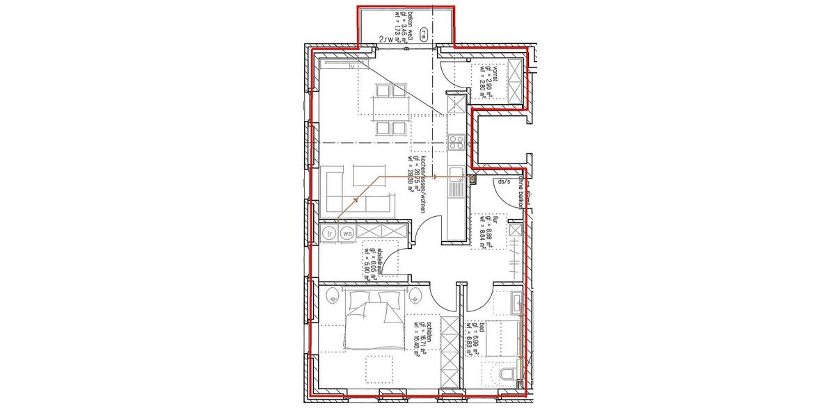 Etagenwohnung Uplengen - 2 Zimmer, 71 m&sup2;, 785&euro; | Angebot:23662552
