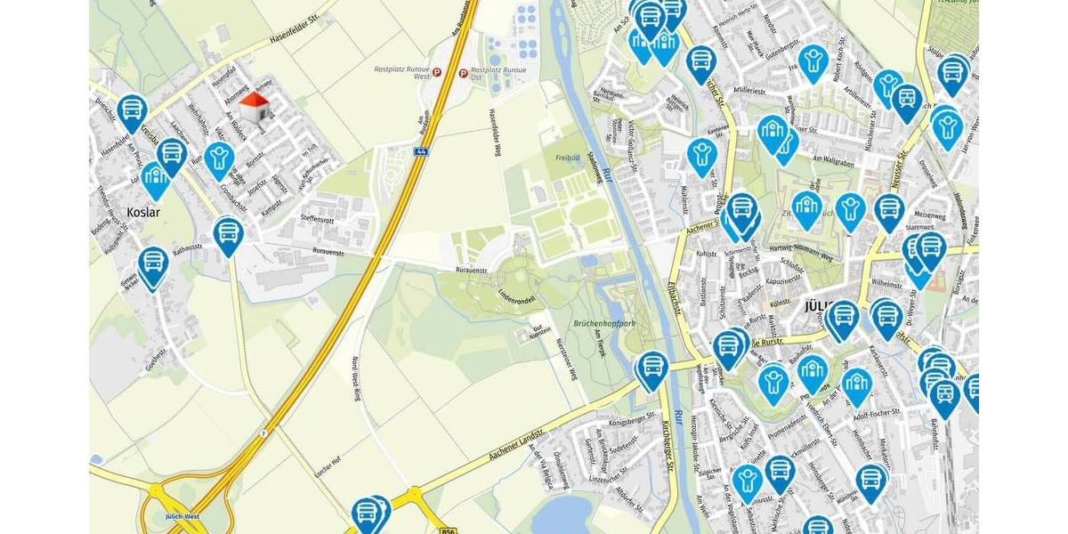 Bungalow Jülich / Koslar Koslar - 7 Zimmer, 137 m&sup2;, 389.000&euro; | Angebot:26343875