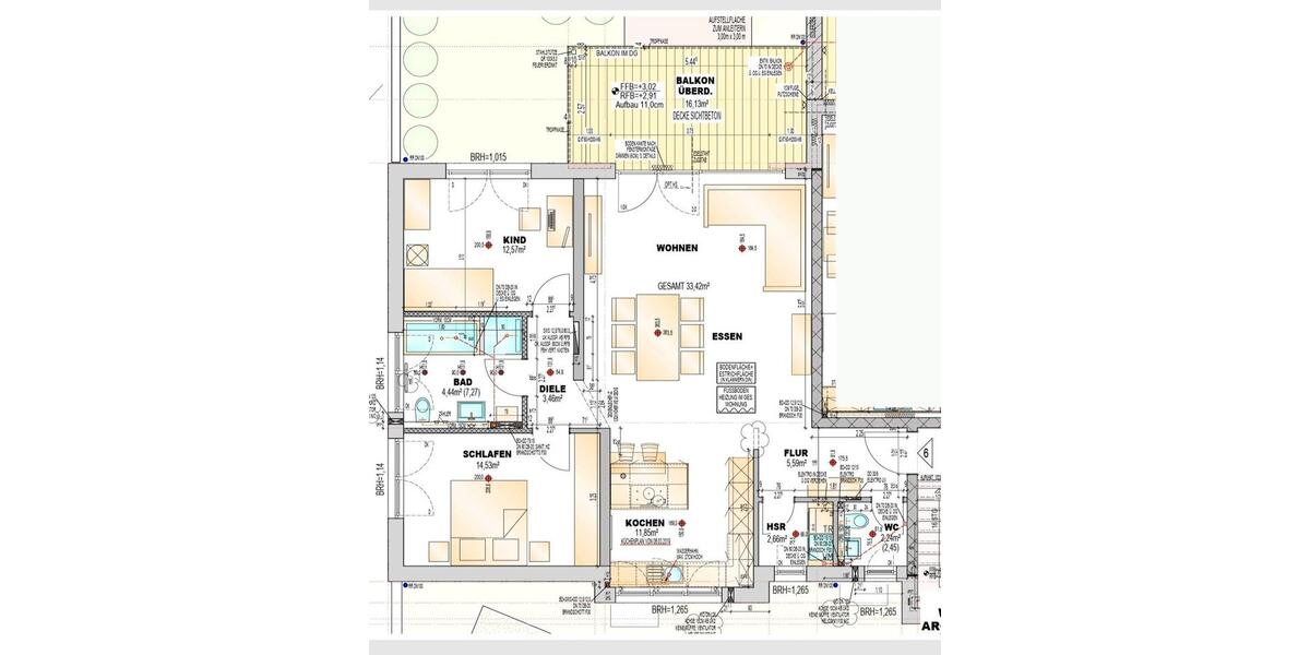 Etagenwohnung Rielasingen-Worblingen Worblingen - 3 Zimmer, 100 m&sup2;, 1.500&euro; | Angebot:26047559