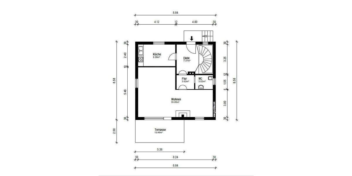 Einfamilienhaus Langenselbold - 3 Zimmer, 127 m&sup2;, 379.000&euro; | Angebot:25228778