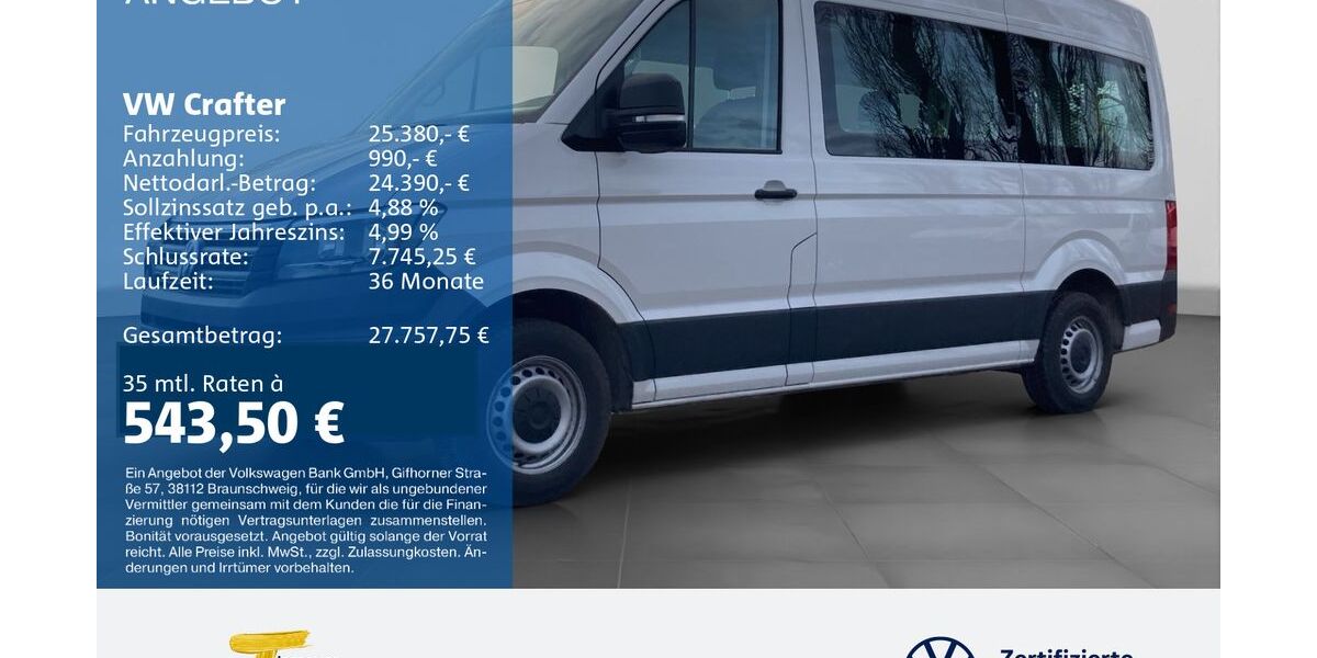 VW Crafter 147.755 km 25.380 &euro; Bochum 44892