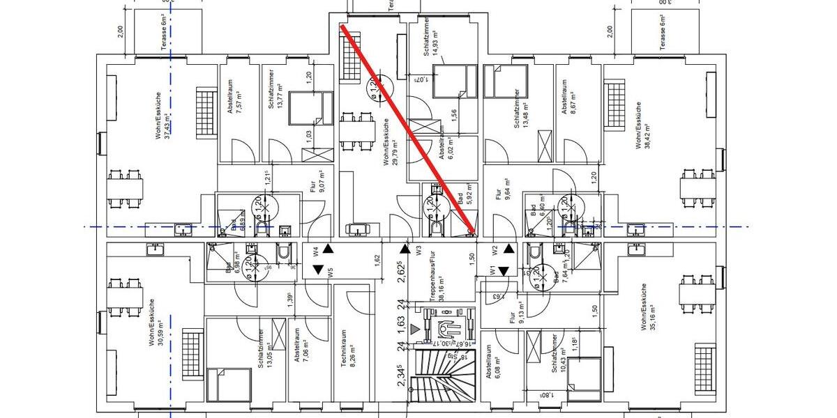 Etagenwohnung Stuhr - 2.5 Zimmer, 70 m&sup2;, 1.100&euro; | Angebot:26005656
