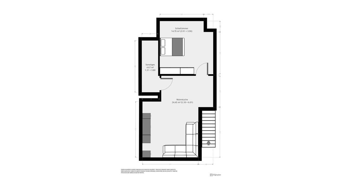 Maisonettenwohnung Barsbüttel - 2 Zimmer, 65 m&sup2;, 950&euro; | Angebot:26001525