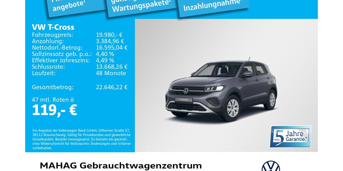 VW T-Cross 10.399 km 19.980 &euro; München 80935