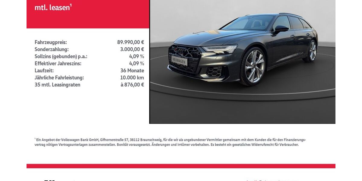 Audi S6 1.097 km 89.990 &euro; Mühlhausen/Thüringen 99974