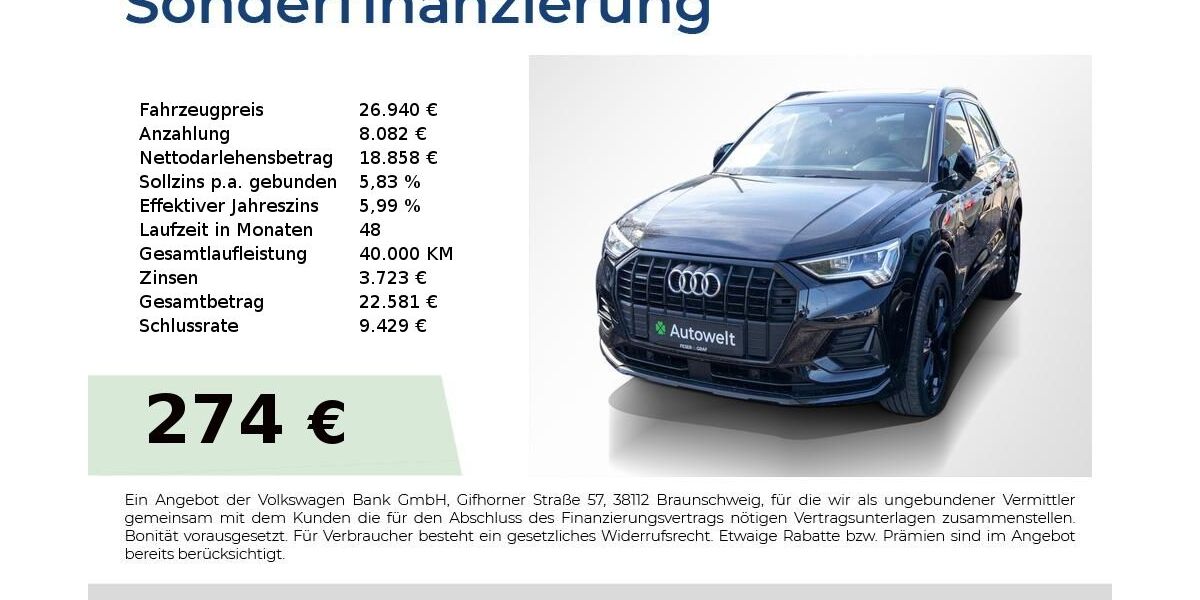 Audi Q3 93.350 km 26.940 &euro; Nürnberg 90431