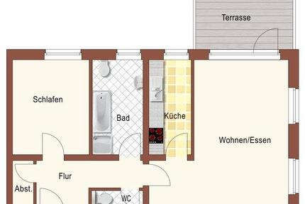 Wohnung Kreuzau - 2 Zimmer, 73 m&sup2;, 780&euro; | Angebot:26005040