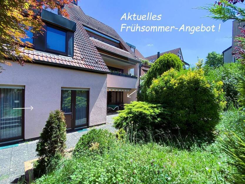 *** geräumige 4 12 Zimmer Erdgeschoss-Wohnung mit ruhigem Gartenparadies ... ! ***