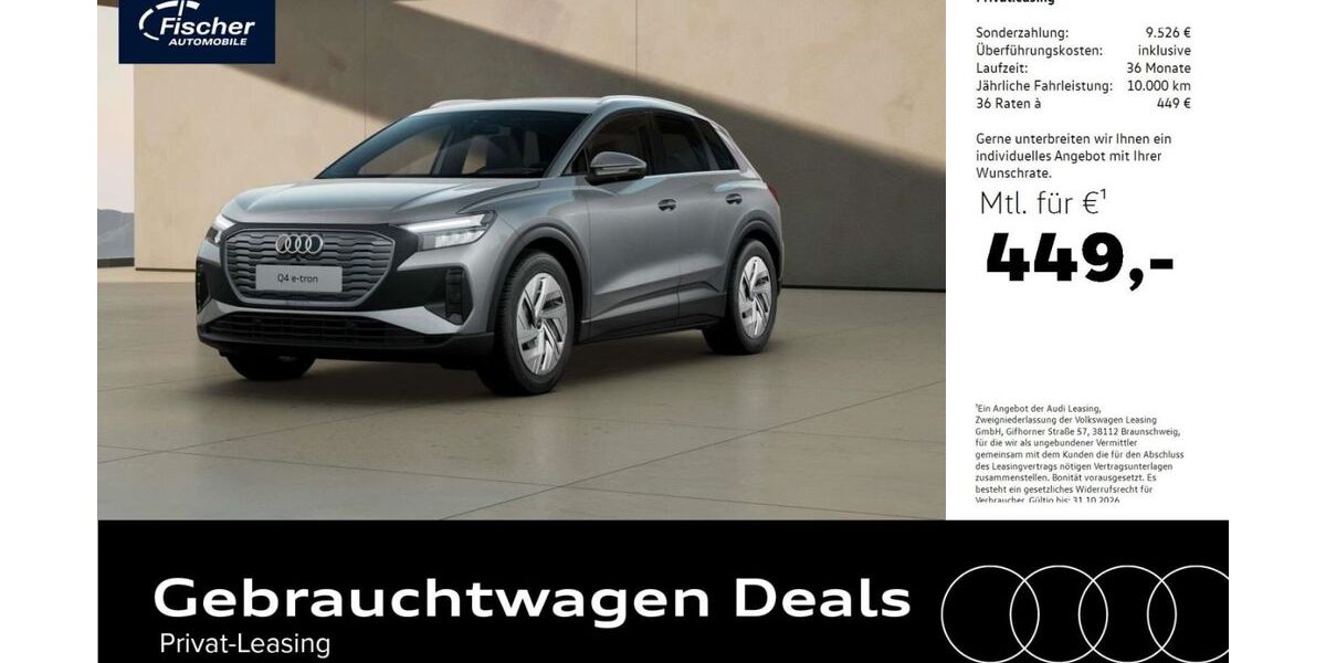 Audi Q4 e-tron 27.190 km 43.980 &euro; Ursensollen 92289