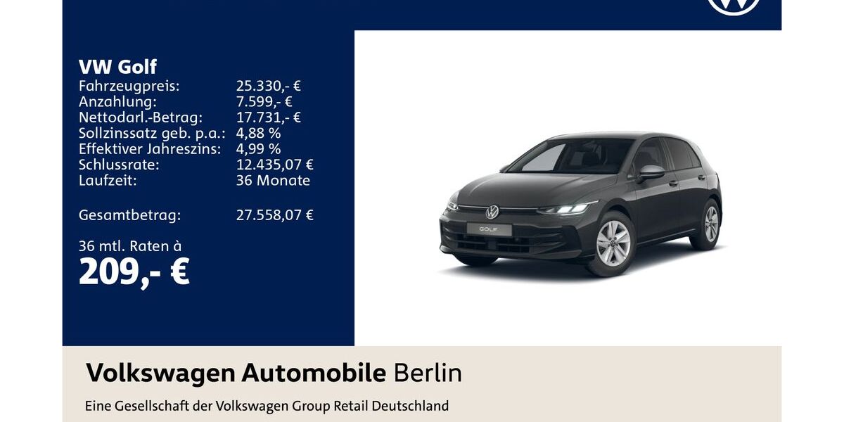 VW Golf 5.636 km 25.330 &euro; Berlin 10587