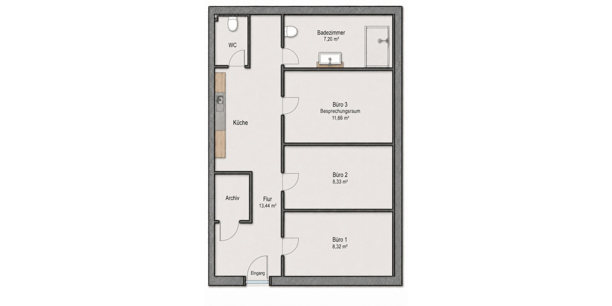 Gewerbeobjekt Wittlich Wengerohr - 3 Zimmer, 56 m&sup2;, 870&euro; | Angebot:26920230