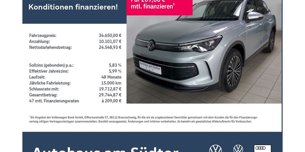 VW Tiguan 39.500 km 33.890 &euro; Rietberg 33397