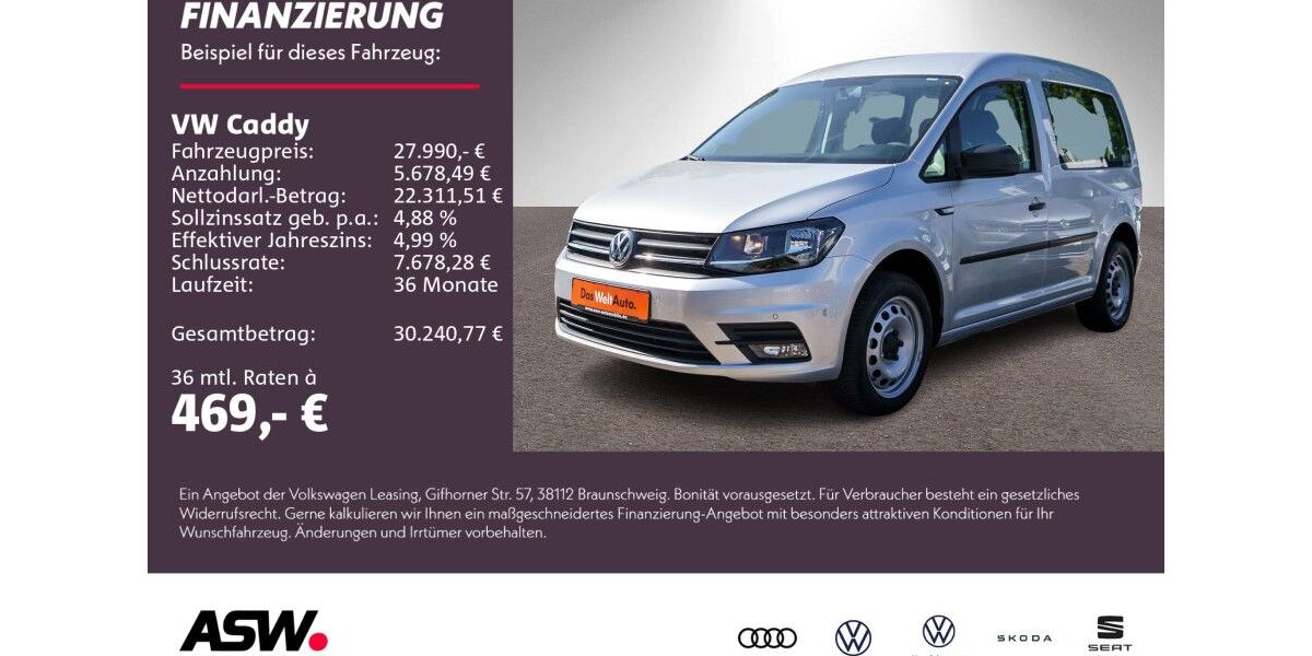 VW Caddy 24.999 km 27.990 &euro; Neckarsulm 74172