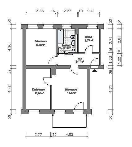 Dachgeschoßwohnung Gera Alt-Bieblach - 3 Zimmer, 65 m&sup2;, 365&euro; | Angebot:26380939