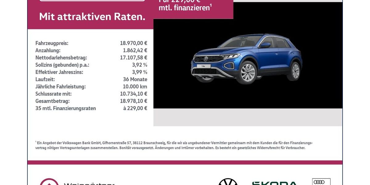 VW T-Roc 83.600 km 18.970 &euro; Miesbach 83714