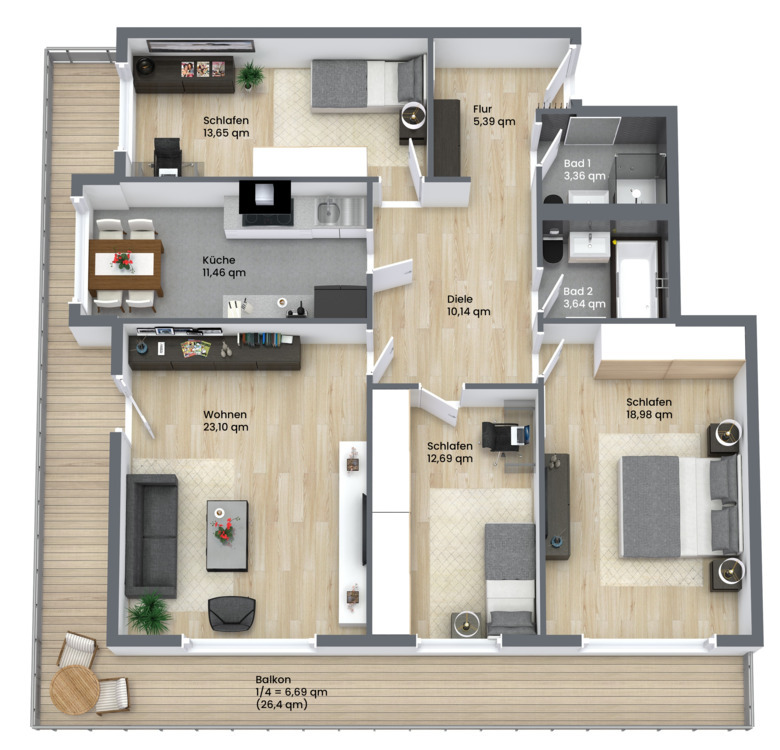 Wohnung zum Kaufen in München 869.000 € 99 m²