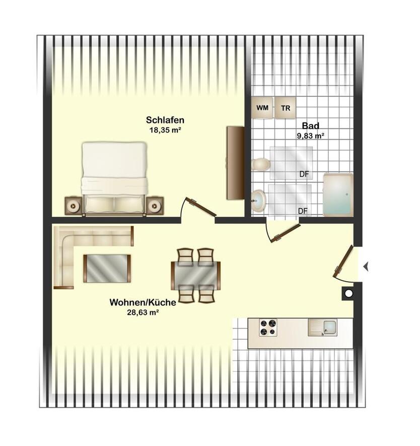 barrierefreie 2,5-Zimmer-Wohnung im Außenbereich | Erstbezug