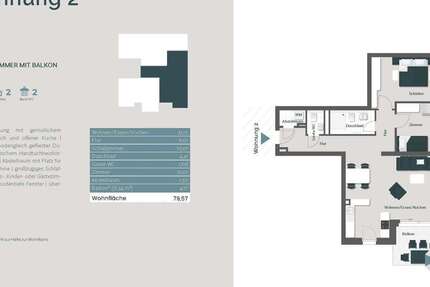 Wohnung Bad Säckingen - 3 Zimmer, 80 m&sup2;, 434.000&euro; | Angebot:26373650