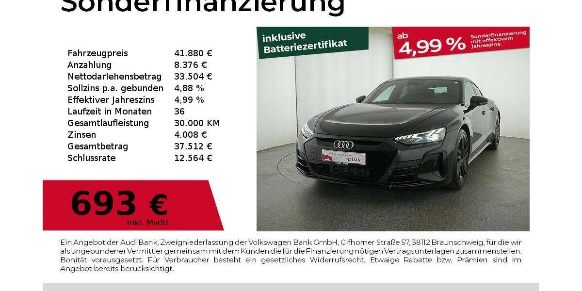 Audi e-tron GT 122.990 km 41.880 &euro; Nürnberg 90441