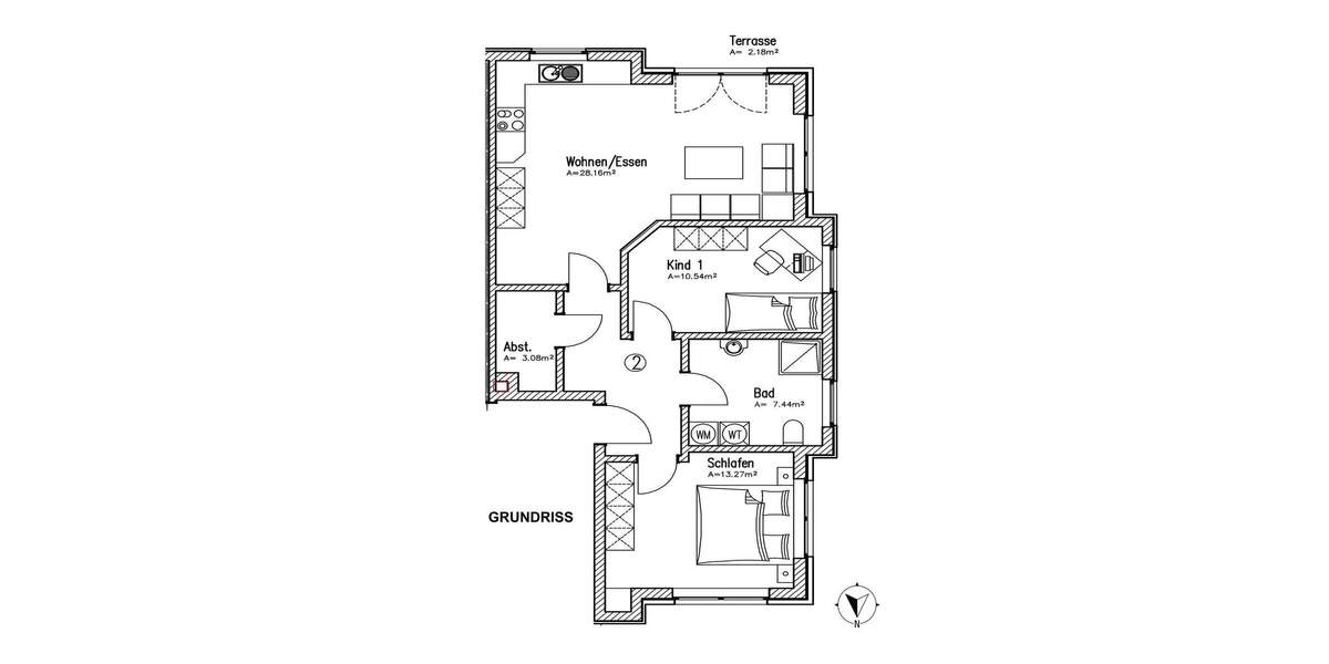Terrassenwohnung Husum - 3 Zimmer, 304.000&euro; | Angebot:25567685