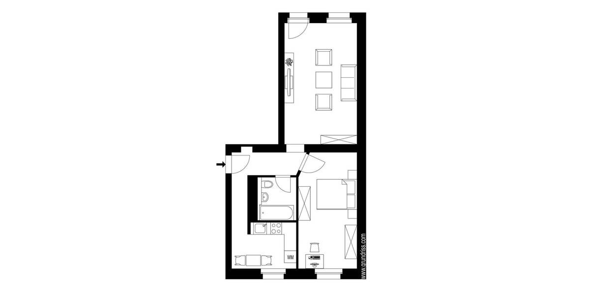 Etagenwohnung Berlin Neukölln - 2 Zimmer, 60 m&sup2;, 315.000&euro; | Angebot:26346501