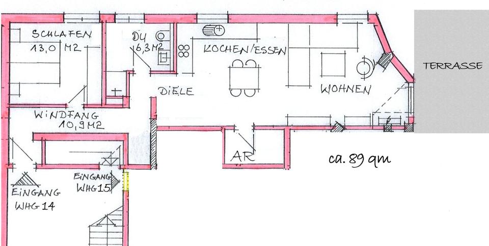 Erdgeschoßwohnung Tauberbischofsheim - 2 Zimmer, 89 m&sup2;, 670&euro; | Angebot:25309293