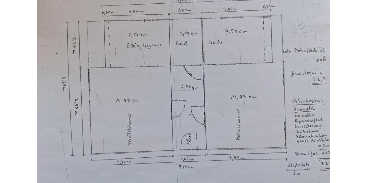 Dachgeschoßwohnung Bremen Findorff - 2.5 Zimmer, 53 m&sup2;, 180.000&euro; | Angebot:26124171