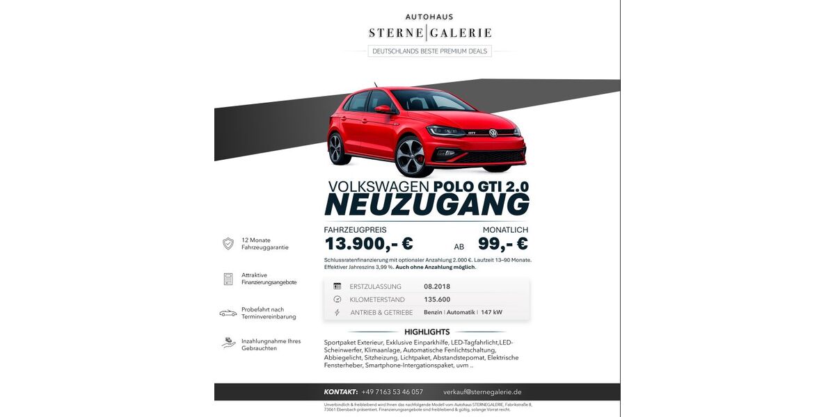 VW Polo 135.600 km 13.900 &euro; Ebersbach an der Fils 73061