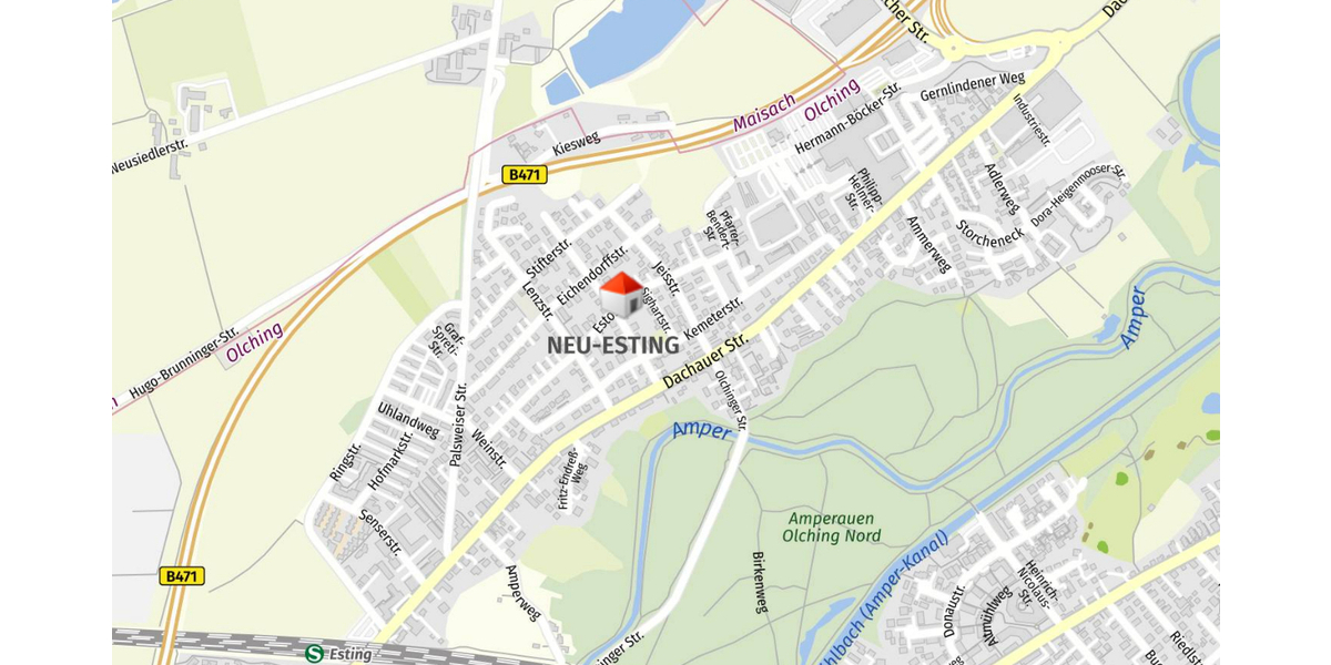 Für den Käufer provisionsfrei! - Baugrundstück mit genehmigten Vorbescheid in Olching Neu-Esting - Grundstück Olching / Esting Esting | Angebot:23777372