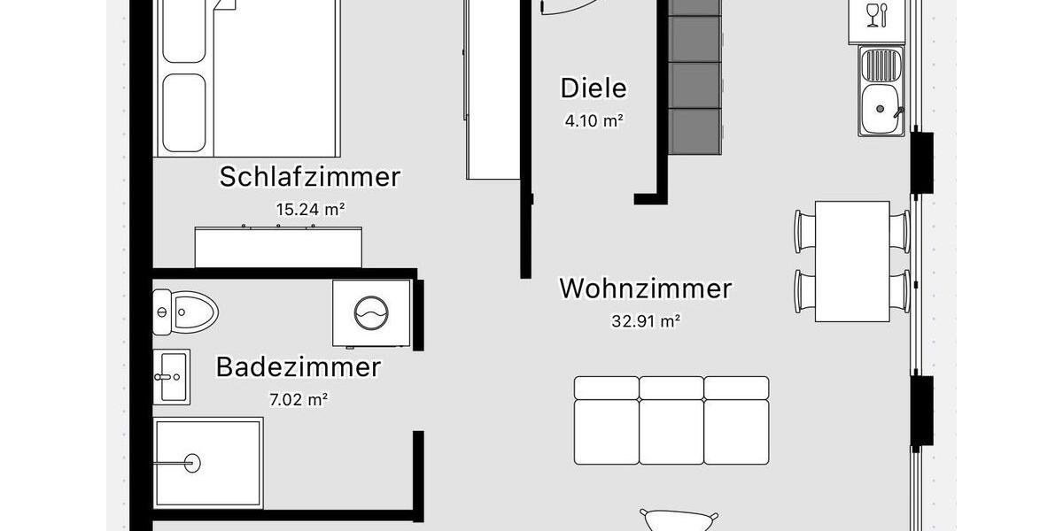 2 Zimmer Wohnung zu vermieten 2 zimmer