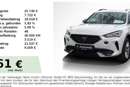 Cupra Formentor 26.150 km 25.740 &euro; Nürnberg 90431