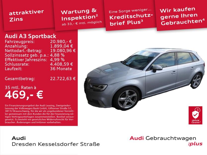 Audi A3 69.617 km 20.980 € Dresden 01169