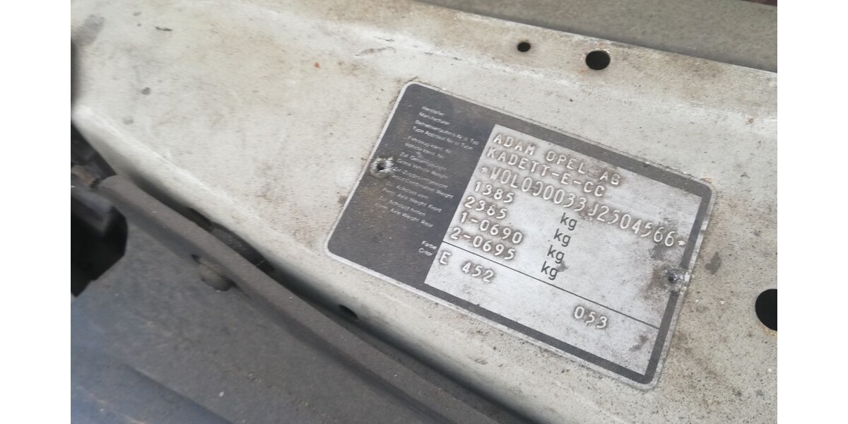 Opel Kadett E 89.000 km 1.500 &euro; Worms 67547