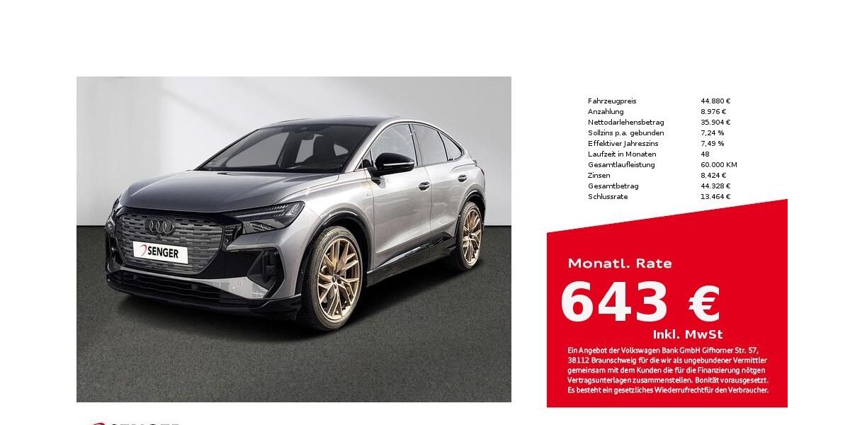 Audi Q4 e-tron 29.270 km 44.880 &euro; Münster 48153