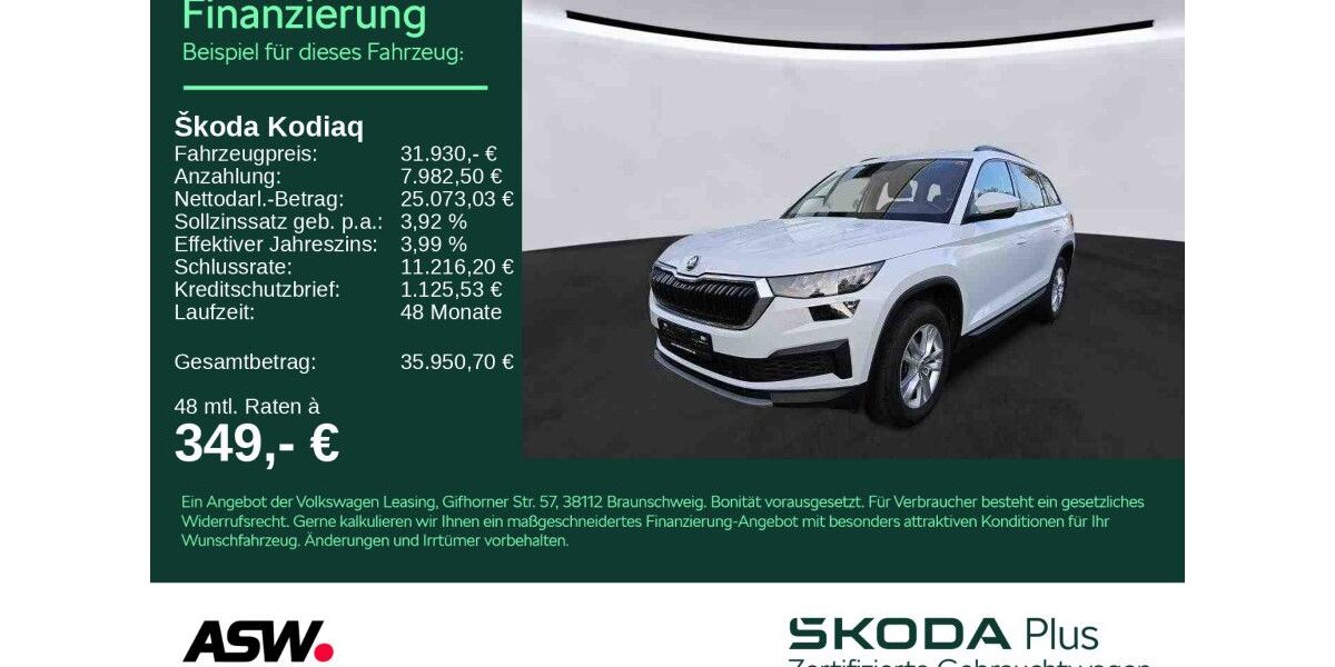 Skoda Kodiaq 64.500 km 31.930 &euro; Sinsheim 74889