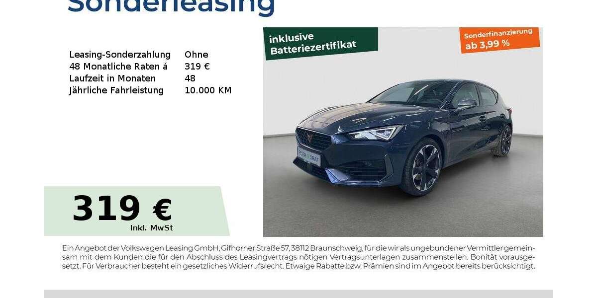 Cupra Leon 32.400 km 25.479 &euro; Helgoland 27498