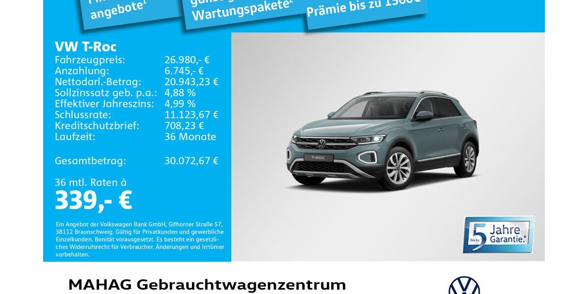 VW T-Roc 5.971 km 26.980 &euro; München 80935