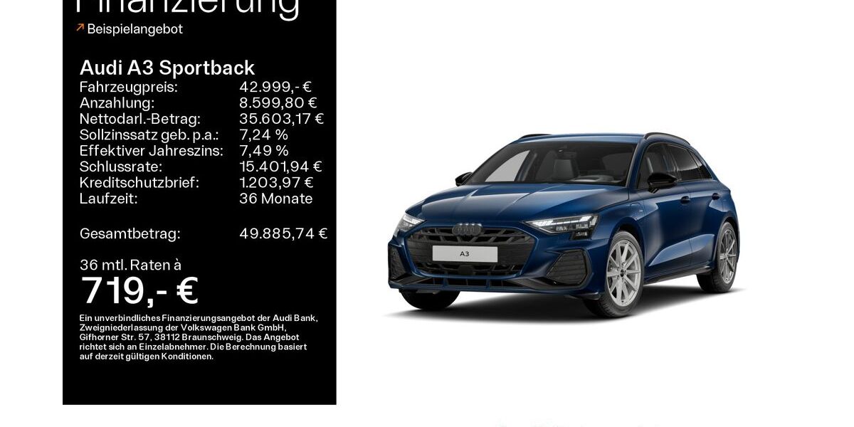 Audi A3 8.600 km 42.789 &euro; Mühlheim 63165